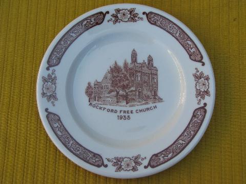 photo of antique ironstone china, Rockford (Illinois) Free Church illustration #1