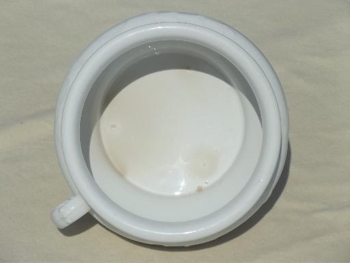 photo of antique ironstone china pot, KT & K  Knowles, Taylor 1870s California pattern #5