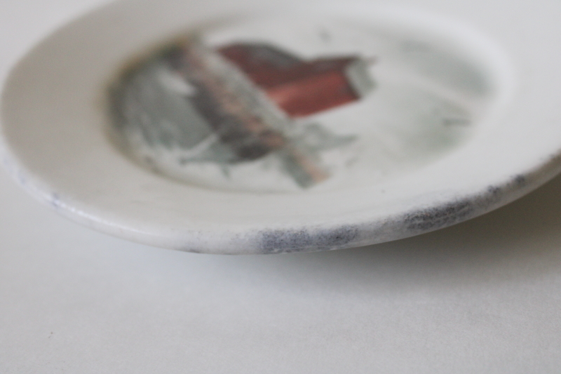 photo of antique ironstone plate Denise Patchell Olson landscape Motif #1 fishing shack Rockport Massachusetts #4