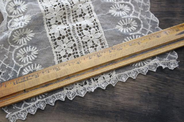 photo of antique lace lot Victorian Edwardian vintage French lace dress trims - collars, cuffs, bibs #18