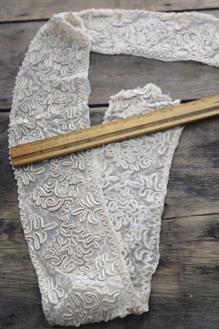 photo of antique lace lot Victorian Edwardian vintage French lace dress trims - collars, cuffs, bibs #24