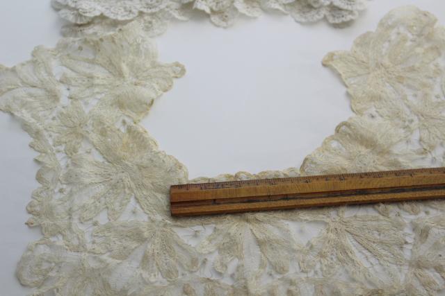 photo of antique lace lot Victorian Edwardian vintage French lace dress trims - high neck collar etc. #11