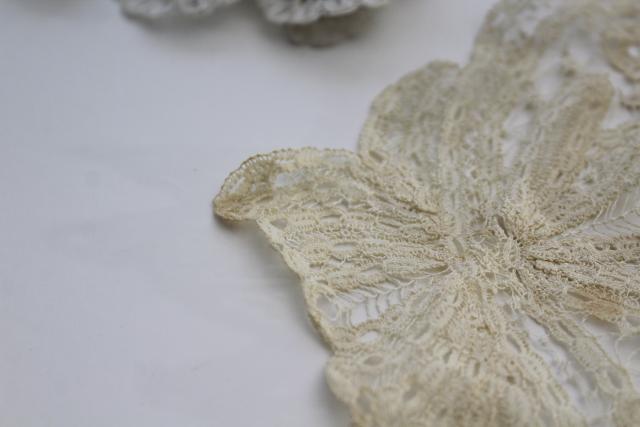 photo of antique lace lot Victorian Edwardian vintage French lace dress trims - high neck collar etc. #13