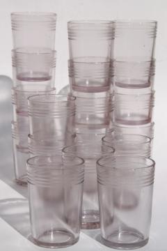 catalog photo of antique lavender glass jelly glasses, early 1900s vintage tumbler jars for jam & jellies