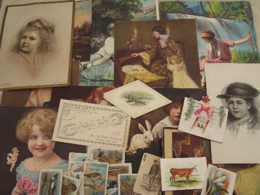 photo of antique litho print advertising trade cards and prints, 1880s to 1915 #1