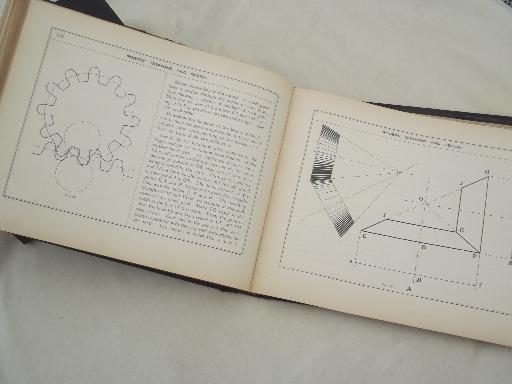 photo of antique machinist books, old technical & drafting handbooks w/illustrations #10