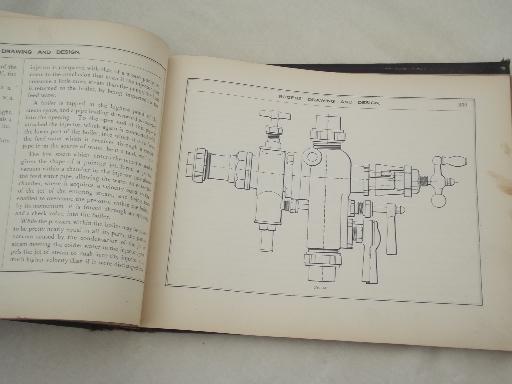 photo of antique machinist books, old technical & drafting handbooks w/illustrations #11