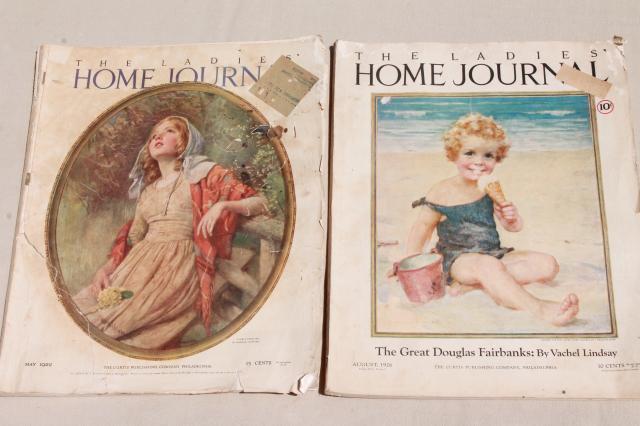 photo of antique magazines lot, early 1900s 1920s Woman's World, Companion, Ladies Home Journal #6