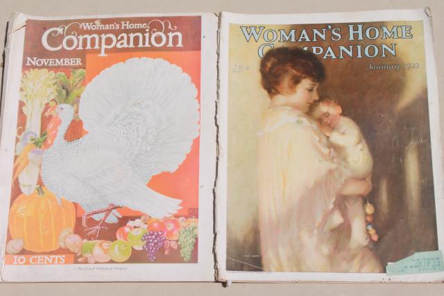 photo of antique magazines lot, early 1900s 1920s Woman's World, Companion, Ladies Home Journal #11