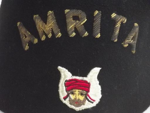 photo of antique master mason's fez, Amrita Grotto Freemasons/Shriners #11