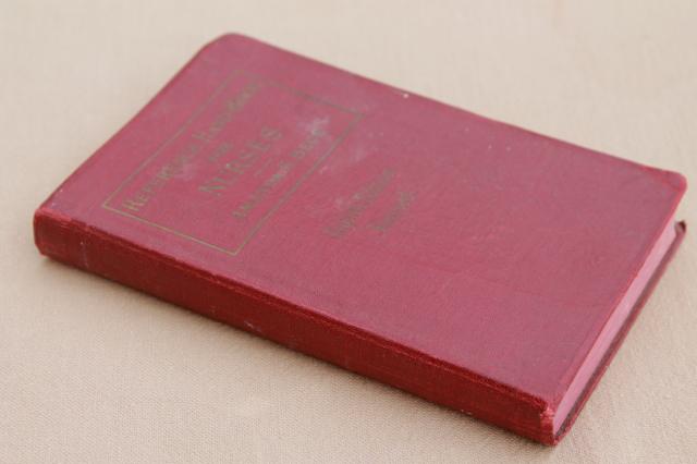 photo of antique medical book, pocket Handbook for Nurses 8th edition vintage 1934 #1