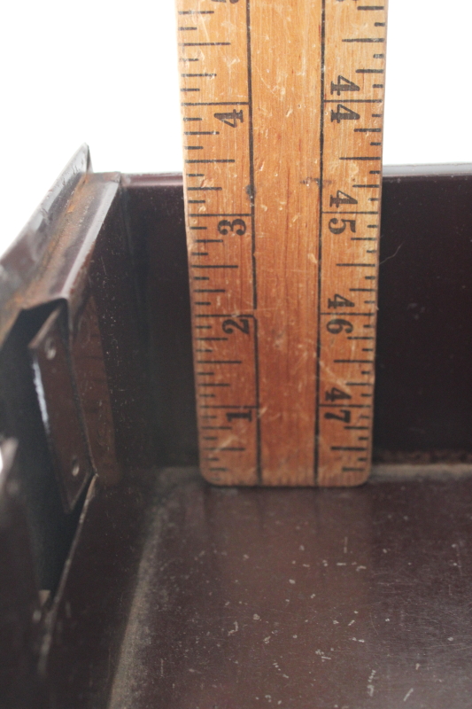 photo of antique metal file card drawer gold painted Florence, stereoscopic card cabinet?  #10