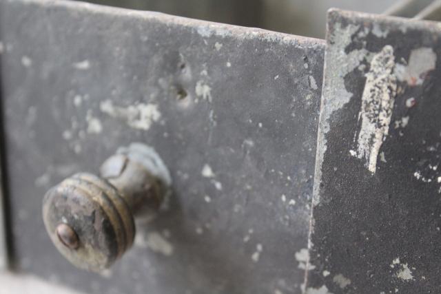 photo of antique metal junk drawers, vintage industrial parts storage cubbies for rustic upcycle #15