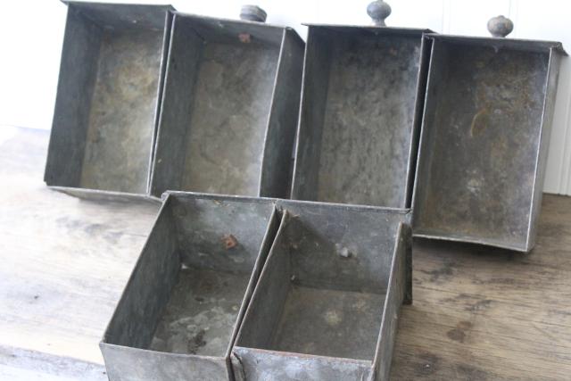 photo of antique metal junk drawers, vintage industrial parts storage cubbies for rustic upcycle #17