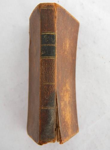 photo of antique mid 1800s leather bound Methodist Episcopal religious handbook #4