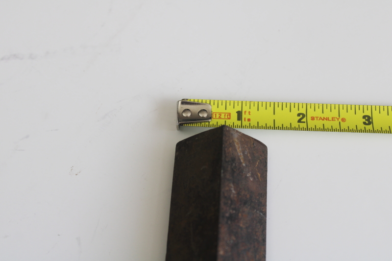 photo of antique mortising chisel, square corner chisel for timber framing post barn beams  #3