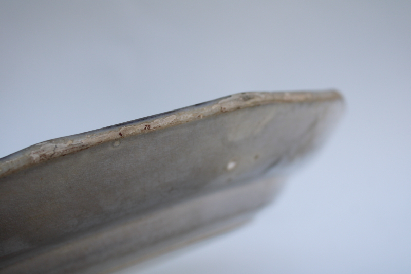 photo of antique mulberry flow black transferware china plate mid 1800s, 19th century English ironstone Calcutta pattern  #3