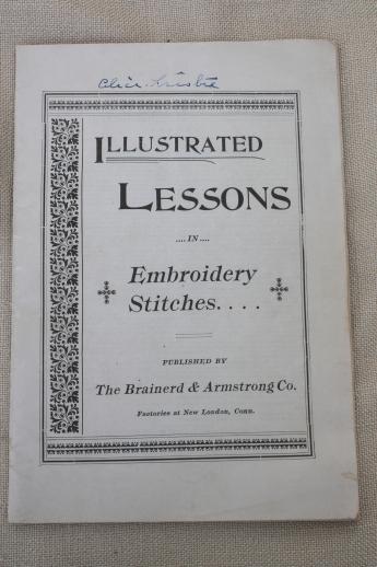 photo of antique needlework book Illustrated Lessons in Embroidery, circa 1906 - 1908 #1