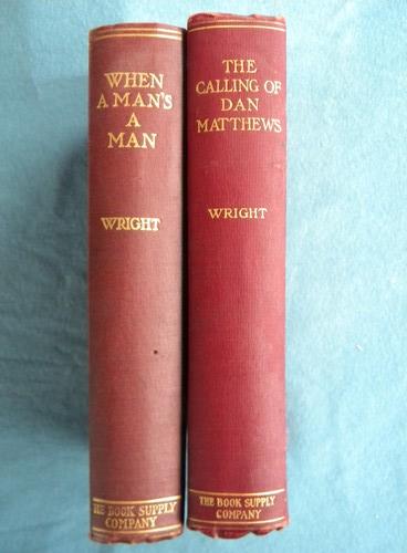 photo of antique novels by Harold Bell Wright, early century gilt art bindings #2