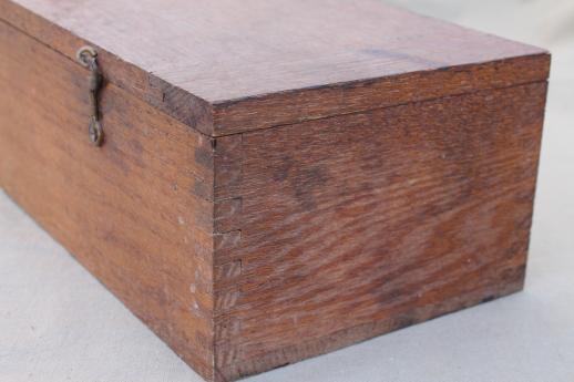 photo of antique oak tool box for gauges, machinist's tools or letterpress printer's case #8