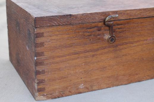 photo of antique oak tool box for gauges, machinist's tools or letterpress printer's case #9