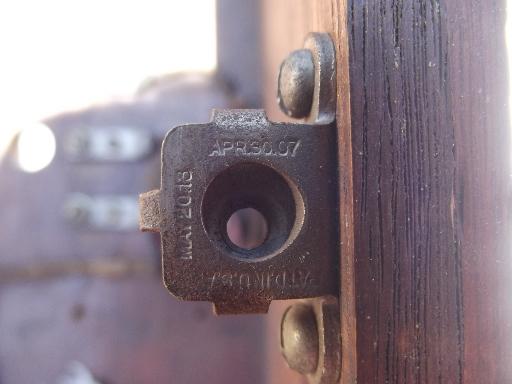 photo of antique oak wall telephone ringer box for restoration 1913 patent date #8