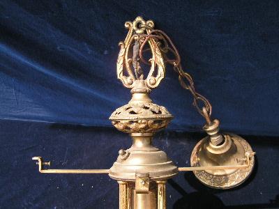 photo of antique ornate brass chandelier #5