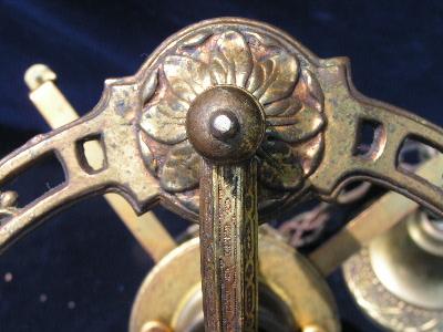 photo of antique ornate brass chandelier #6