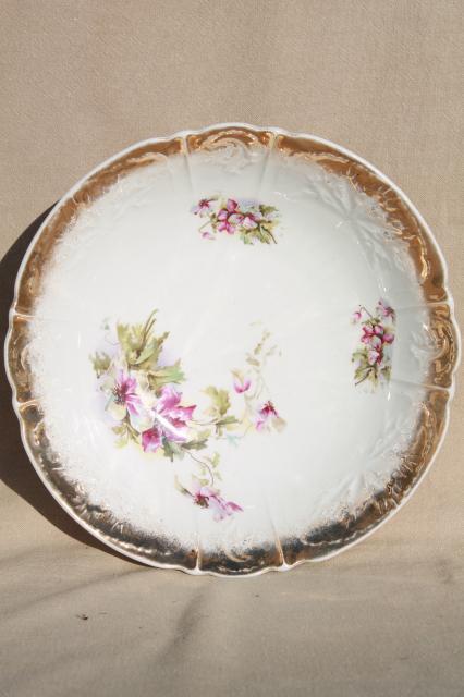 photo of antique painted china bowls, collection of early 1900s vintage dishes w/ pretty florals #10