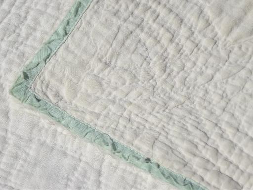 photo of antique patchwork quilt w/ center star, depression vintage radiant starburst quilt #8