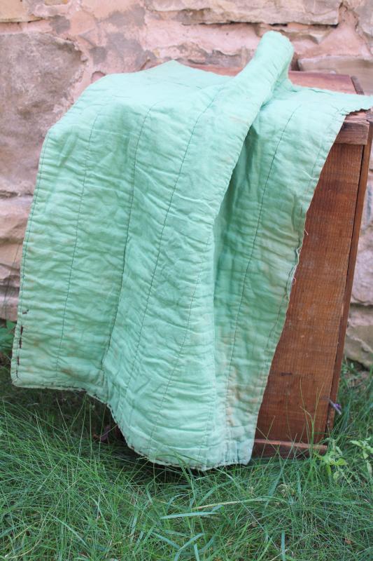 photo of antique patchwork quilt doll bed size blanket, early 1900s vintage cotton fabric #7