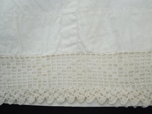 photo of antique petticoat and drawers and whitework long apron, vintage whites #3