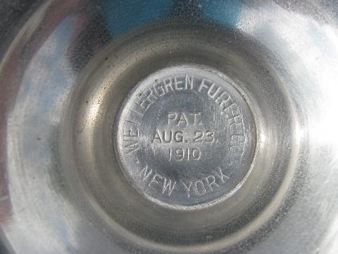 photo of antique pewter goblet w/ 1910 patent date, Wettergren Furer New York #4