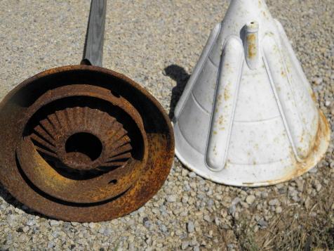 photo of antique primitive hand washing laundry machines, vintage plunger type, washboard era #3