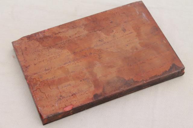 photo of antique printer's block, graph paper square grid texture vintage letterpress litho print block #4