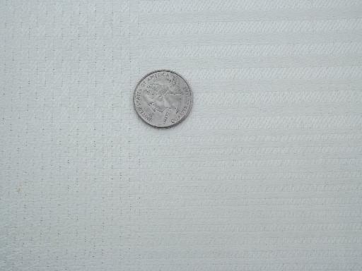 photo of antique pure linen damask fabric for towels, linens, never laundered #3