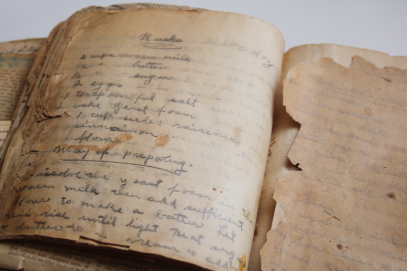 photo of antique recipe book, notebook cookbook full of hand written recipes 1900 to 1960s #4