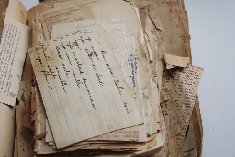 photo of antique recipe book, notebook cookbook full of hand written recipes 1900 to 1960s #10