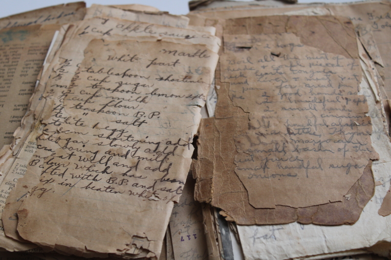 photo of antique recipe book, notebook cookbook full of hand written recipes 1900 to 1960s #11