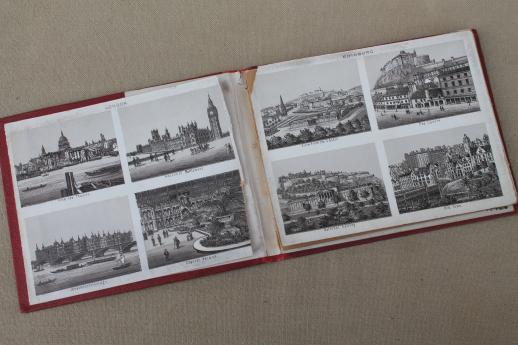 photo of antique red morocco leather bound Trip Around the World tour gilded age travel photos #5