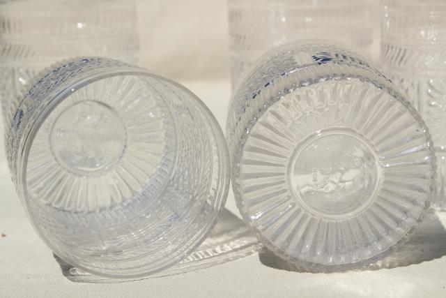 photo of antique reproduction Sandwich glass tumblers, clear pressed pattern glasses Metropolitan Museum of Art #5