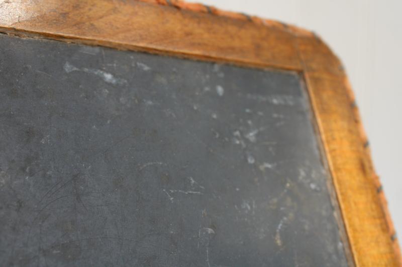 photo of antique school writing slate old wood frame chalkboard, rustic vintage primitive #10
