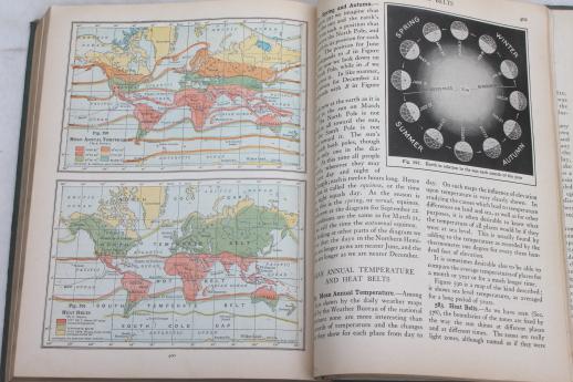 photo of antique schoolbooks, geography books w/ color maps vintage 1912 & 1934 #13