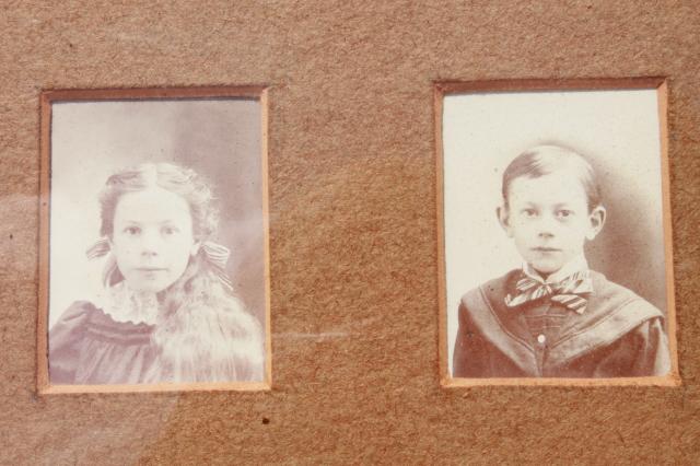 photo of antique sepia photos, 1890s children, family brothers & sisters, boy & girl portraits #3