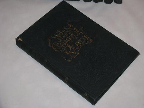 photo of antique set complete works of Charles Reade gilt art bindings #2