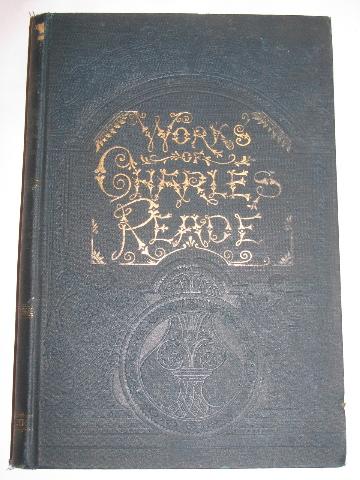 photo of antique set complete works of Charles Reade gilt art bindings #6