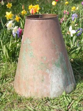 catalog photo of solid brass primitive milking kettle