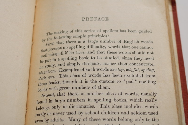photo of antique spelling book for early grades vintage 1912 Peirce Speller Ginn & Co school book  #6