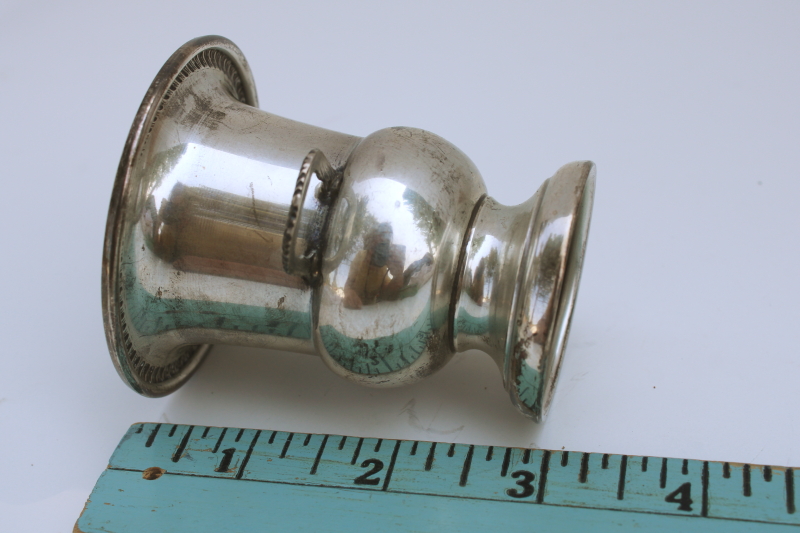 photo of antique sterling silver urn shaped vase, tiny trophy for matches or toothpick holder  #4