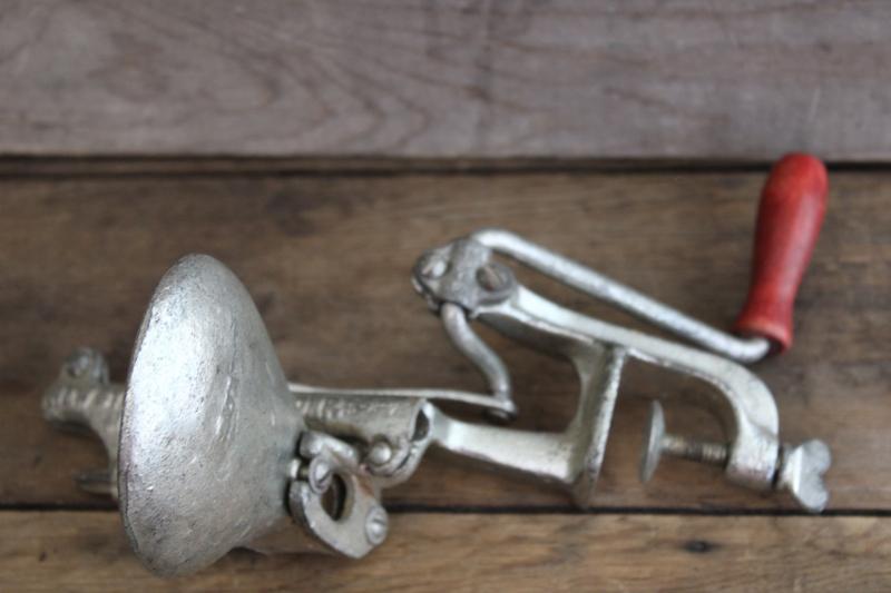 photo of antique style vintage Standard metal cherry pitter, old box from White Mountain #4